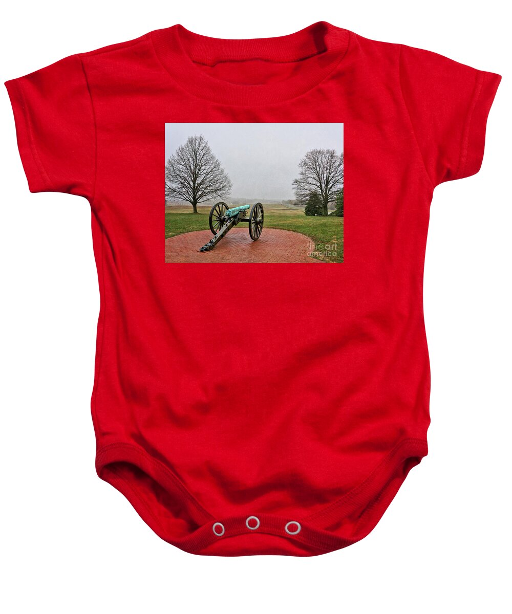 Antietam Baby Onesie featuring the photograph Antietam Battlefield by Izet Kapetanovic