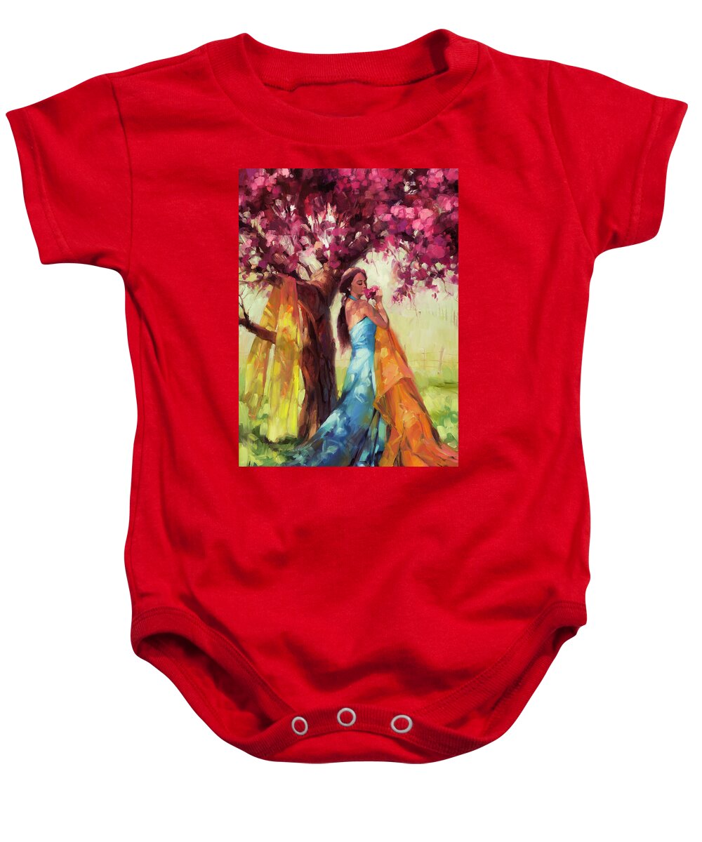 Country Baby Onesie featuring the painting Blossom by Steve Henderson
