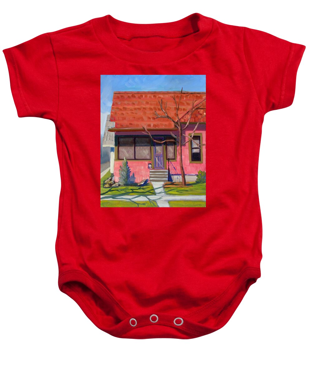 Boise Baby Onesie featuring the painting Boise Ridenbaugh st 02 by Kevin Hughes