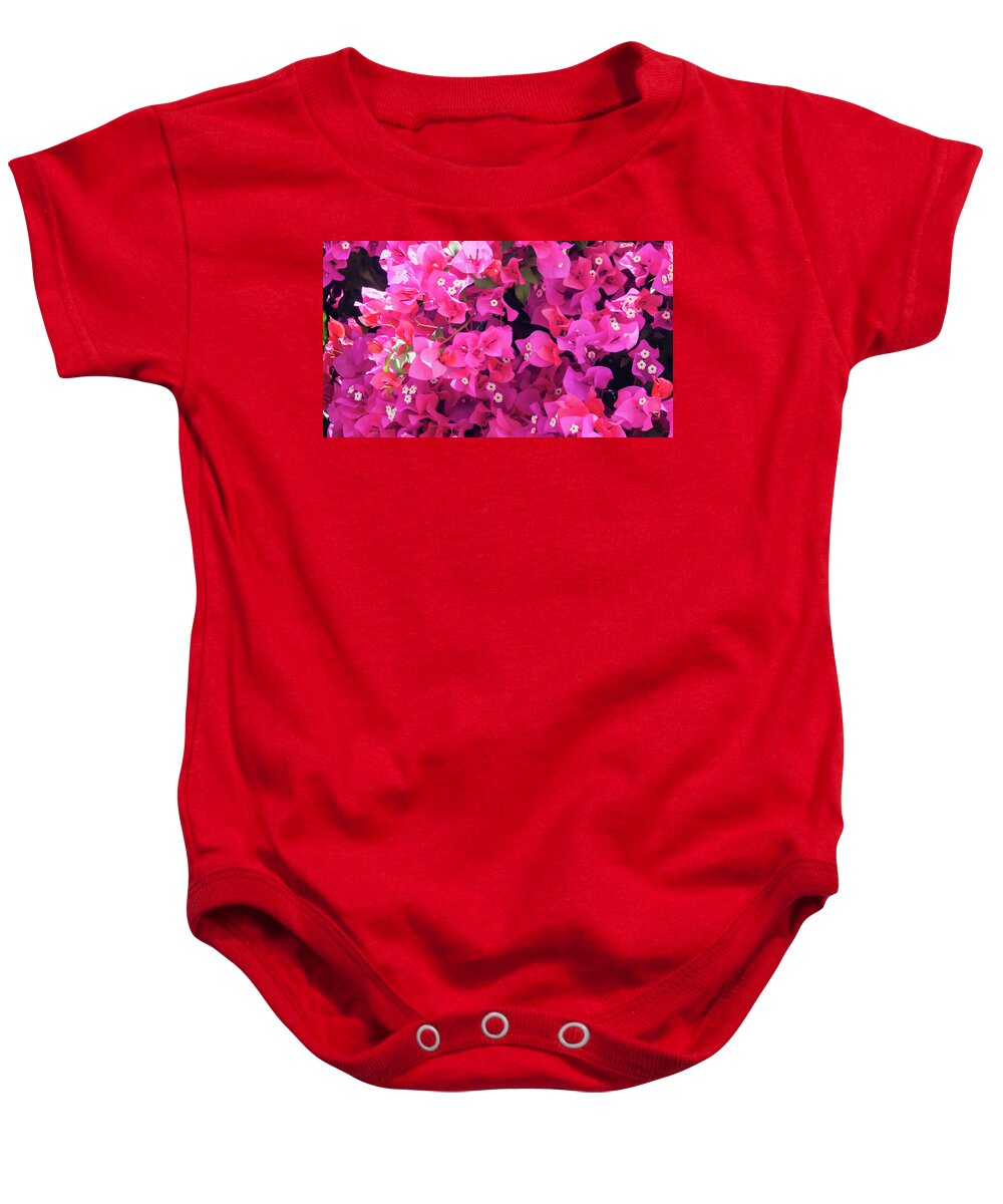 Andalucia Baby Onesie featuring the photograph Bougainvillea by Geoff Smith