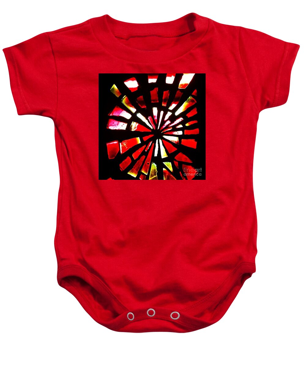 Stained Glass Baby Onesie featuring the photograph Bully's by Denise Railey