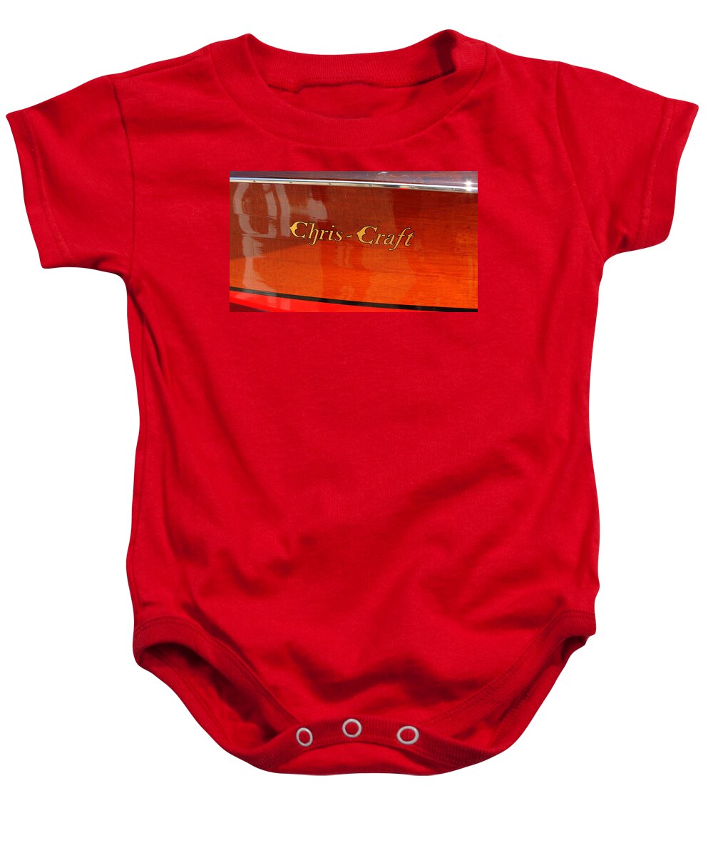 Logo Baby Onesie featuring the photograph Chris Craft Logo by Michelle Calkins