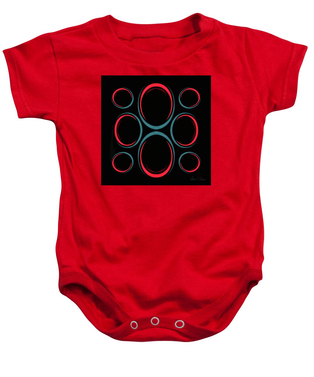  Baby Onesie featuring the mixed media Circular Reflections 2 by Robert J Sadler