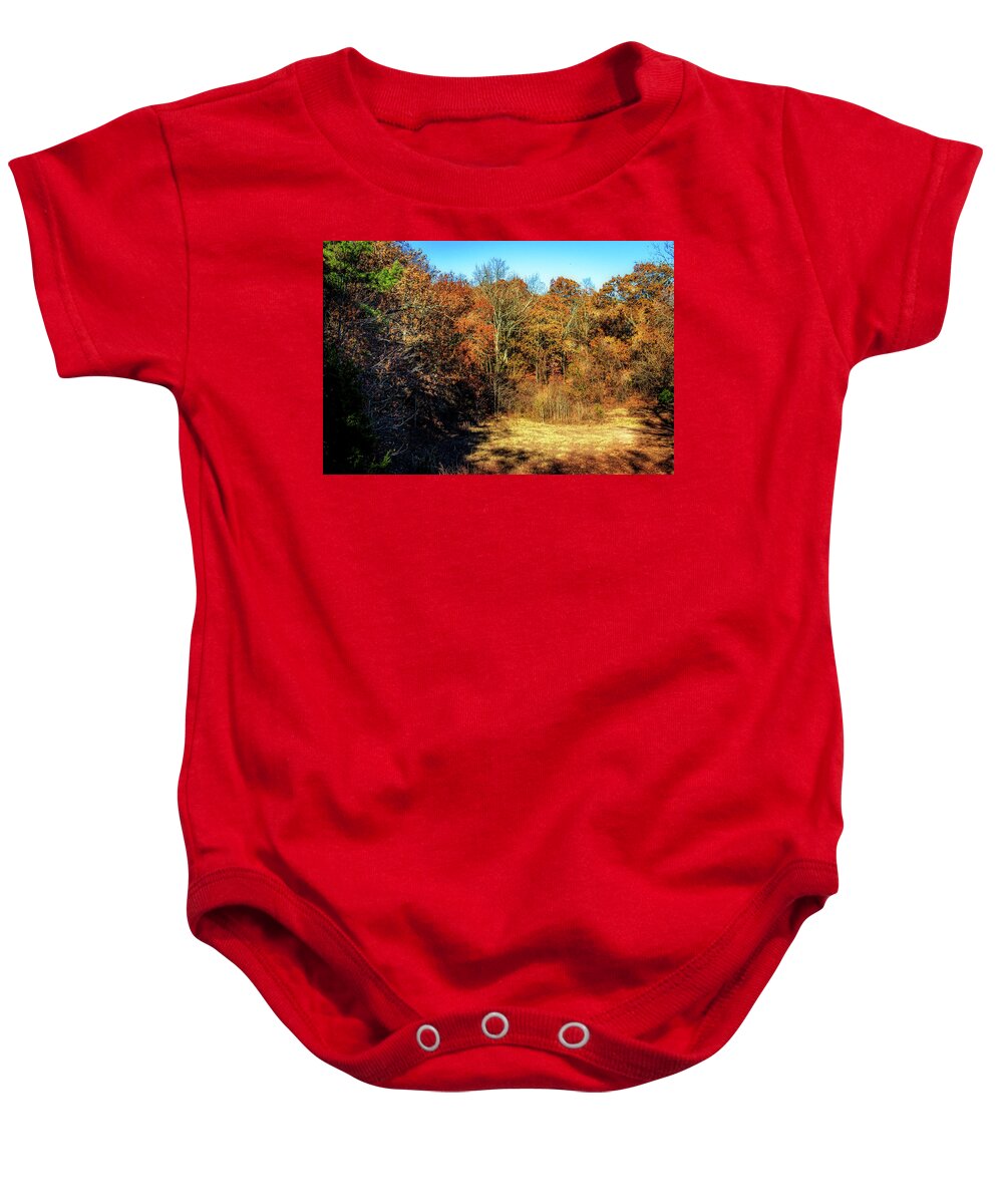 Clearing Baby Onesie featuring the photograph Clearing in the Woods by Barry Jones