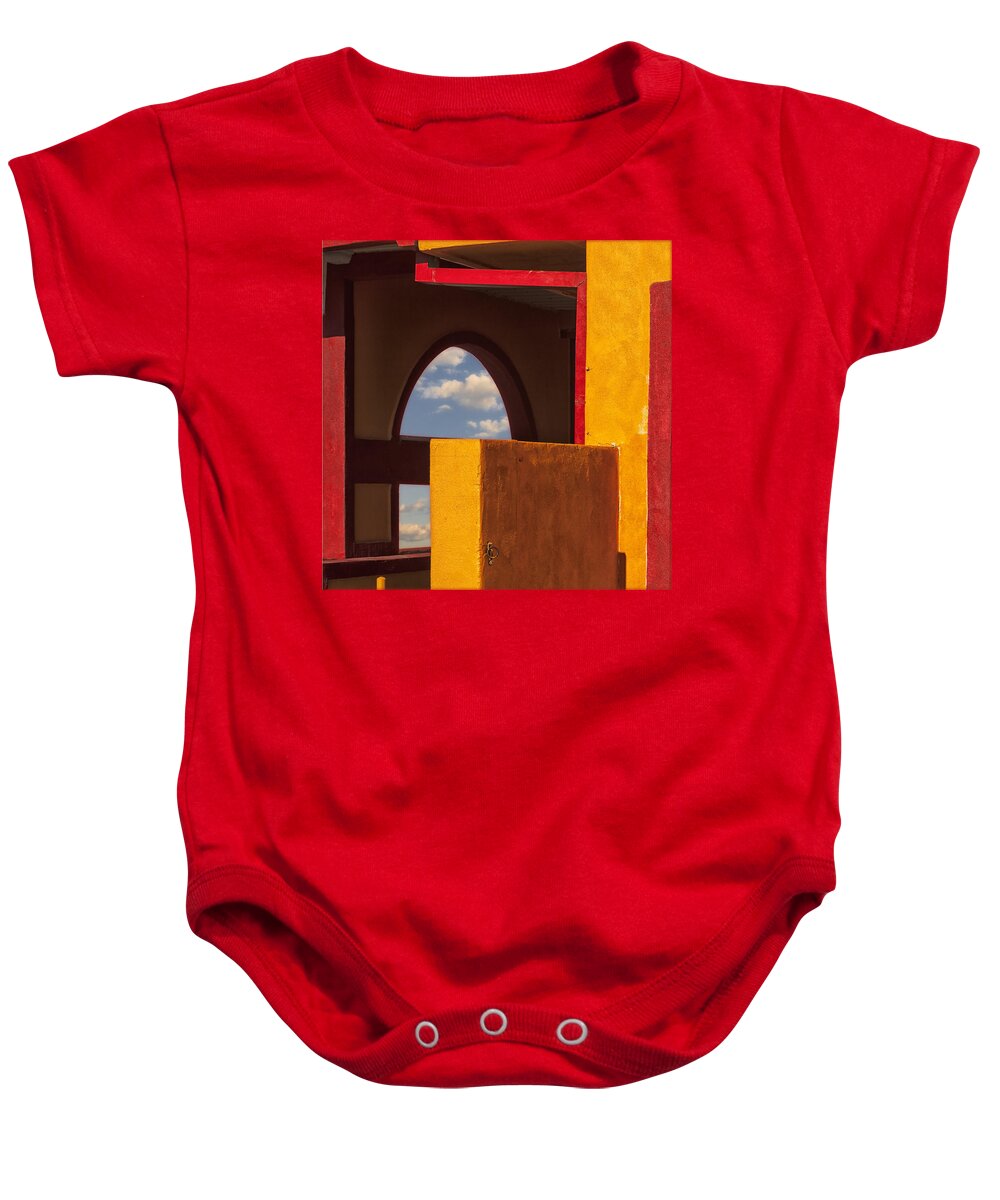 Route 66 Baby Onesie featuring the photograph Colorful Adobe One by Gary Warnimont