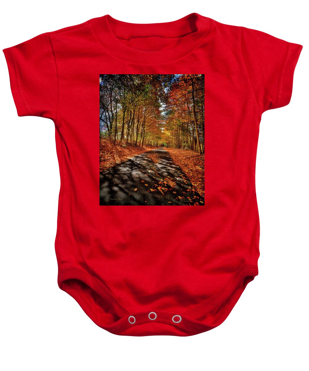 Mark T. Allen Baby Onesie featuring the photograph Country Road by Mark Allen