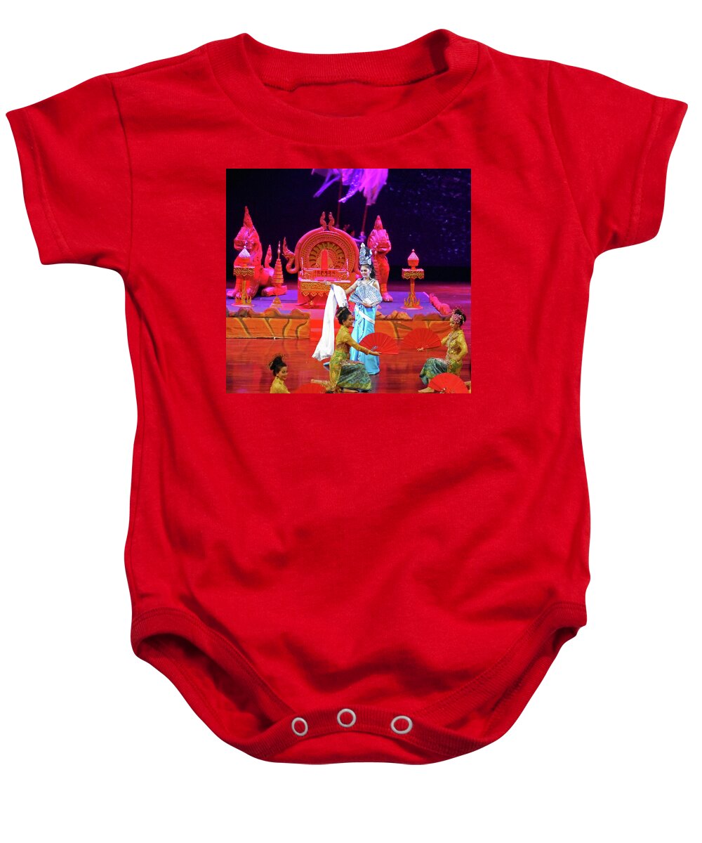 Laem Chabang Baby Onesie featuring the photograph Cultural Show 14 by Ron Kandt