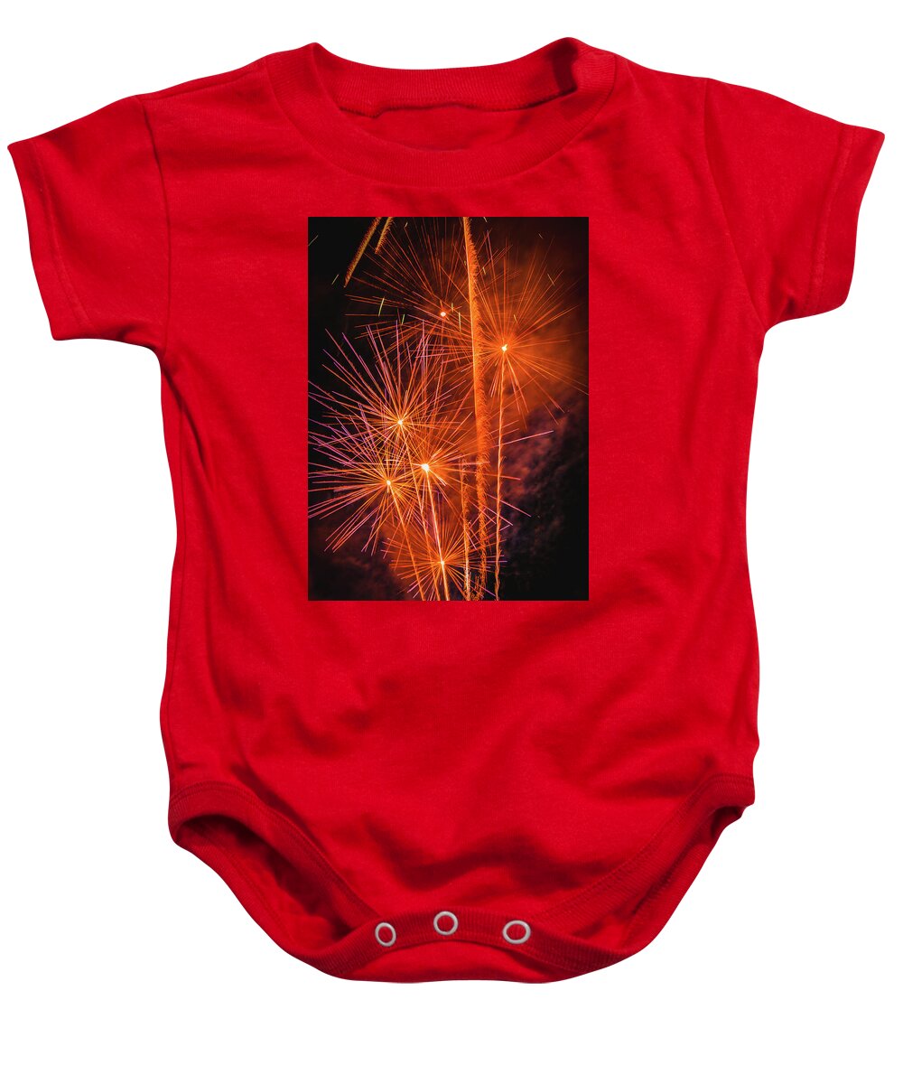 Fireworks Baby Onesie featuring the photograph Dandilion Wannabes by Jeff Kurtz