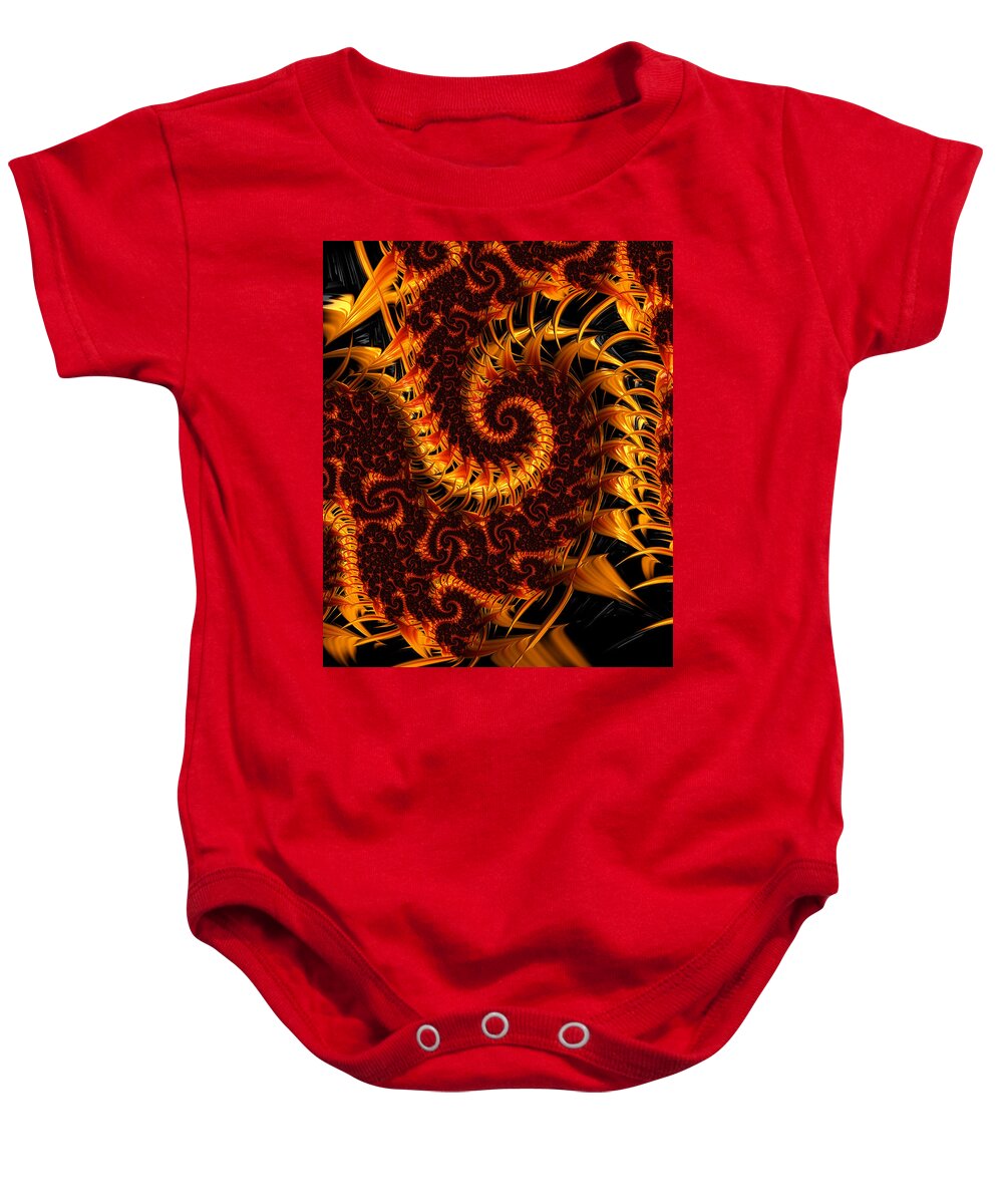Digital Baby Onesie featuring the digital art Darkness in Paradise by Jeff Iverson