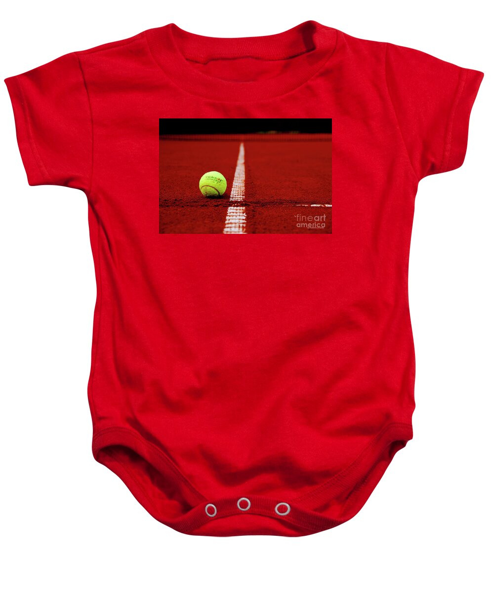 Tennis Baby Onesie featuring the photograph Down And Out by Hannes Cmarits