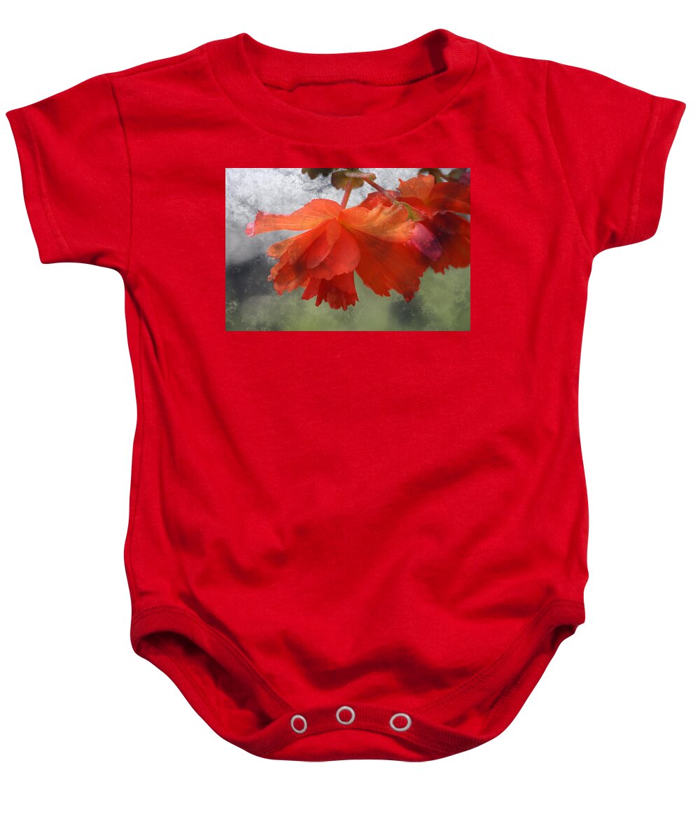 Flower Baby Onesie featuring the photograph Dreamy Tangerine by Julie Lueders 
