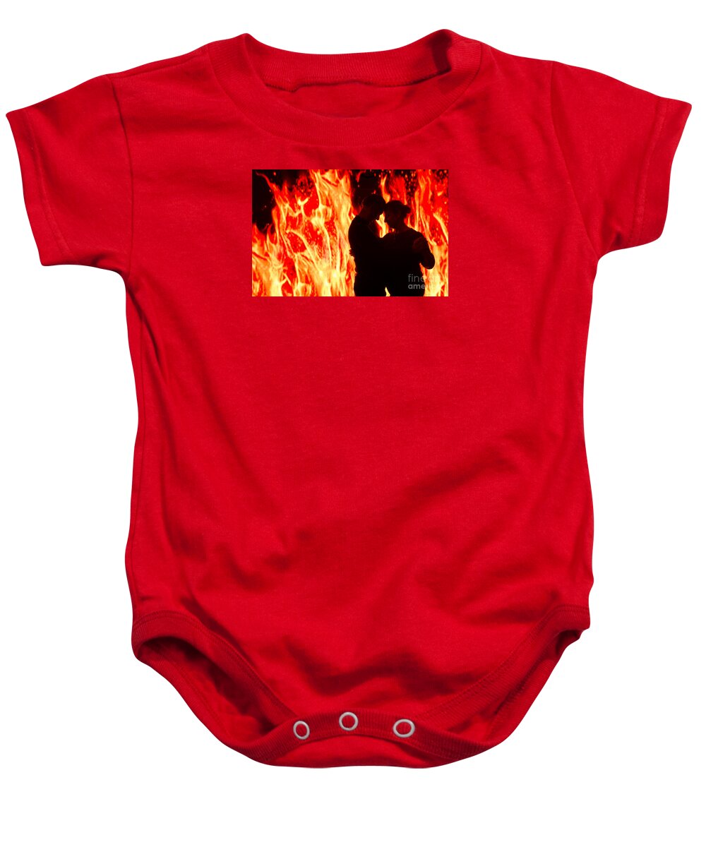 Fire Baby Onesie featuring the photograph False Alarm by Jim Cook