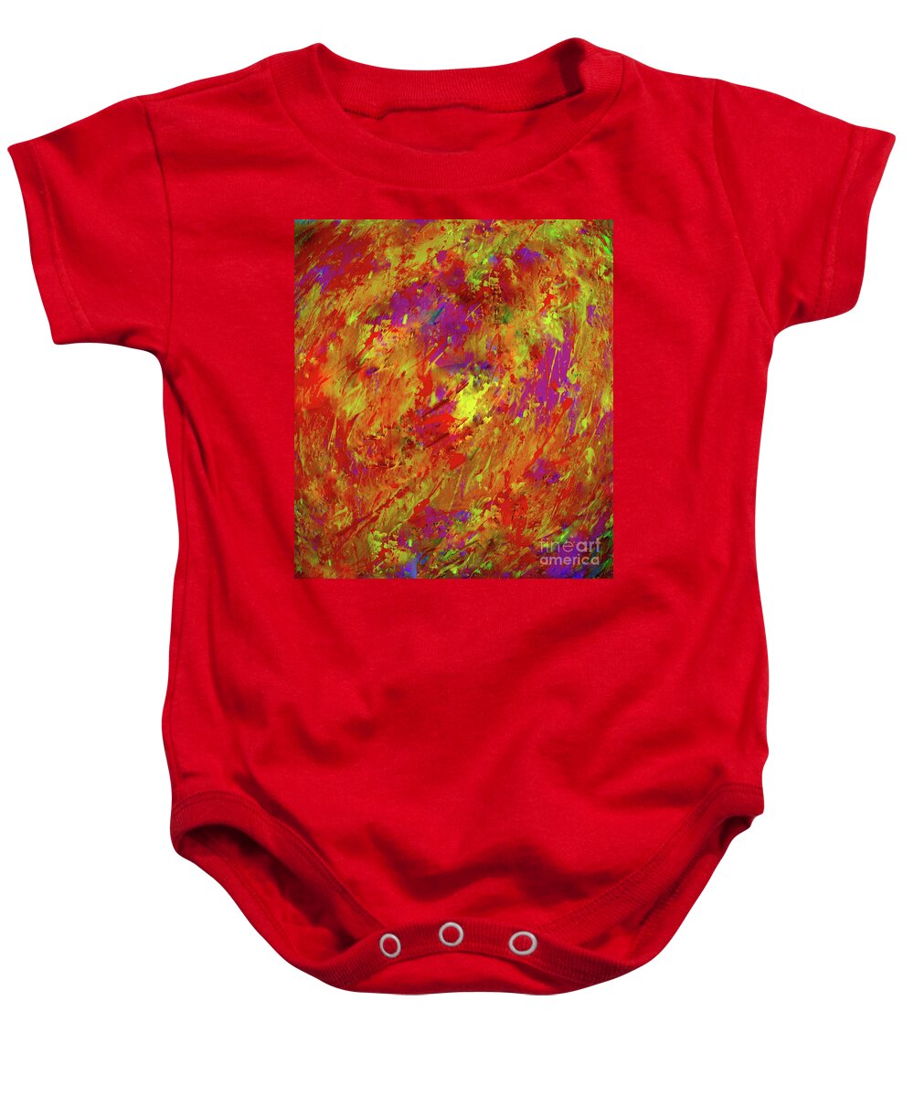 Abstract Painting Baby Onesie featuring the painting Flawless by Catalina Walker