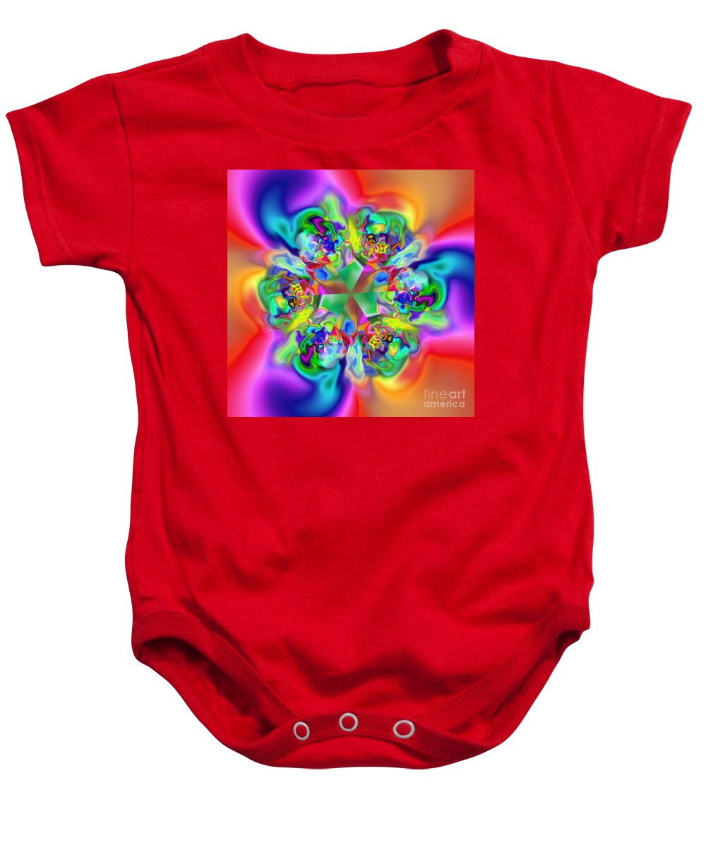 Abstract Baby Onesie featuring the digital art Flexibility 17C by Rolf Bertram