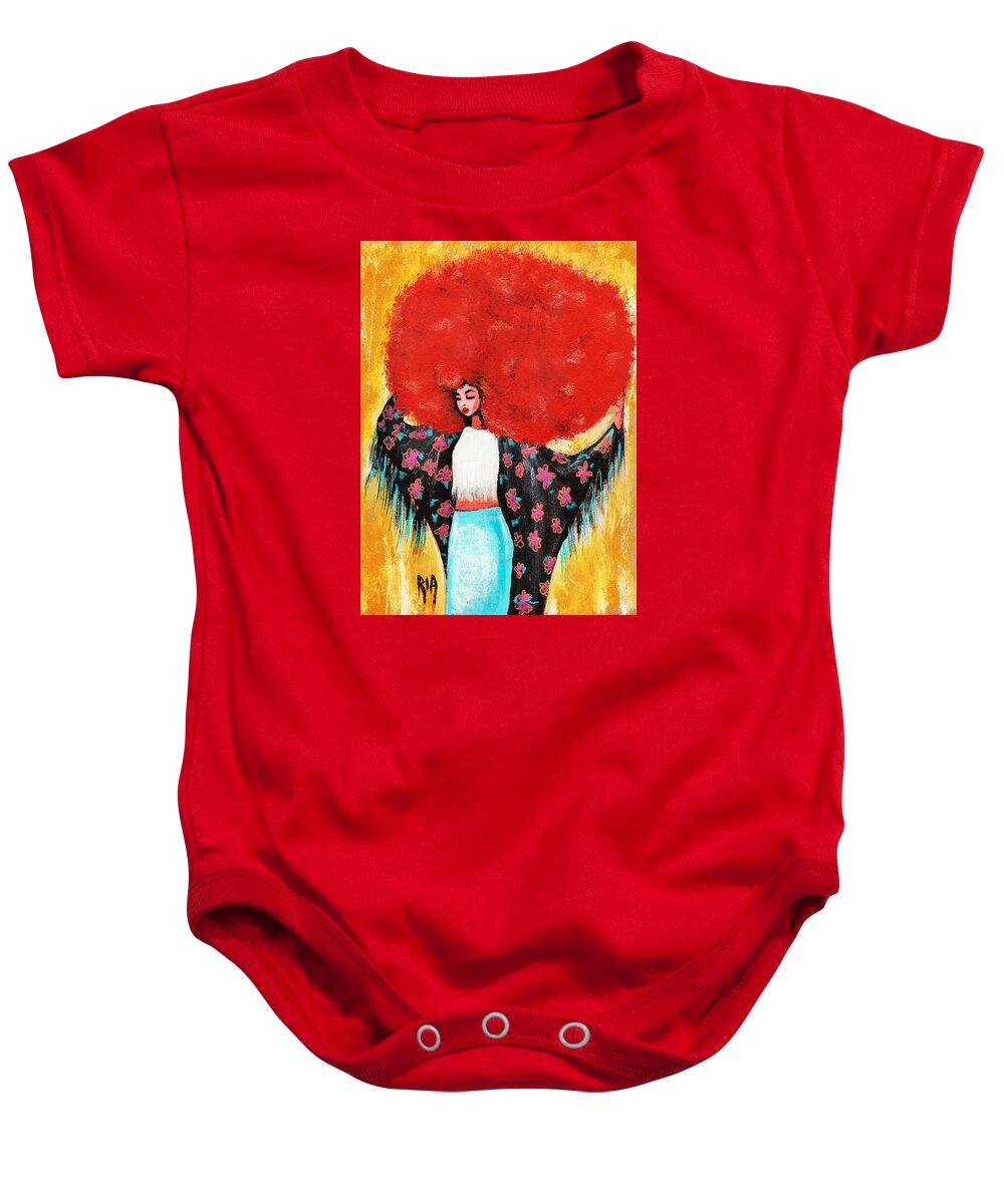 Artbyria Baby Onesie featuring the photograph Flower Girl by Artist RiA