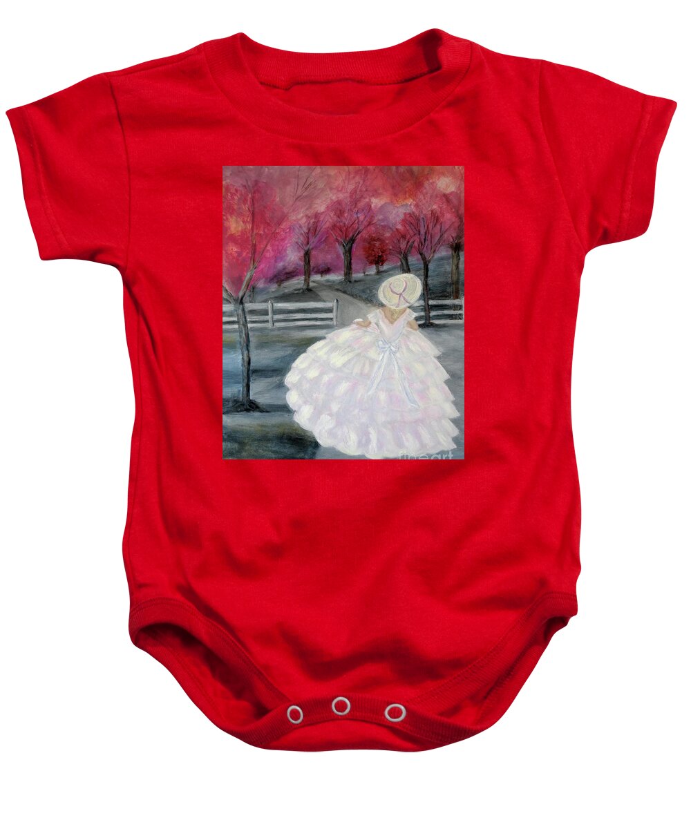 Fantacy Baby Onesie featuring the painting Follow Your Dreams by Lyric Lucas