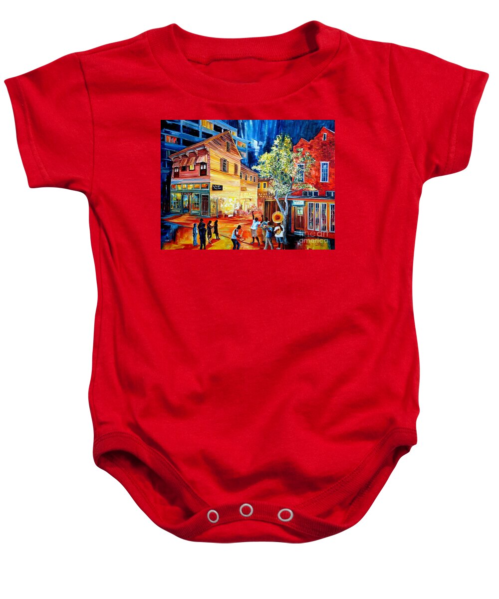 New Orleans Baby Onesie featuring the painting Frenchmen Street Funk by Diane Millsap