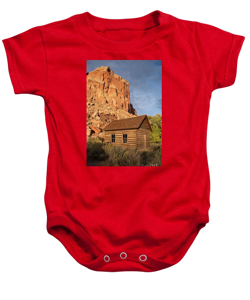 Fruita Baby Onesie featuring the photograph Fruita School by Cindy Murphy - NightVisions