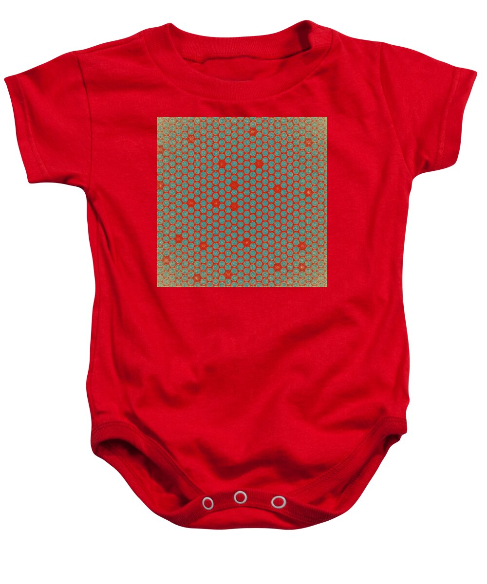Abstract Baby Onesie featuring the digital art Geometric 2 by Bonnie Bruno