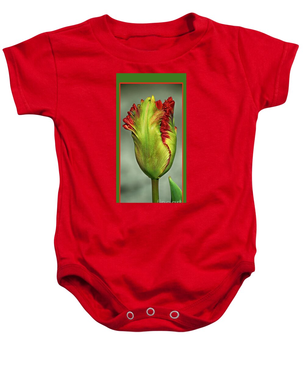 Seriously Baby Onesie featuring the photograph Seriously Red 2 - Almost by Wendy Wilton