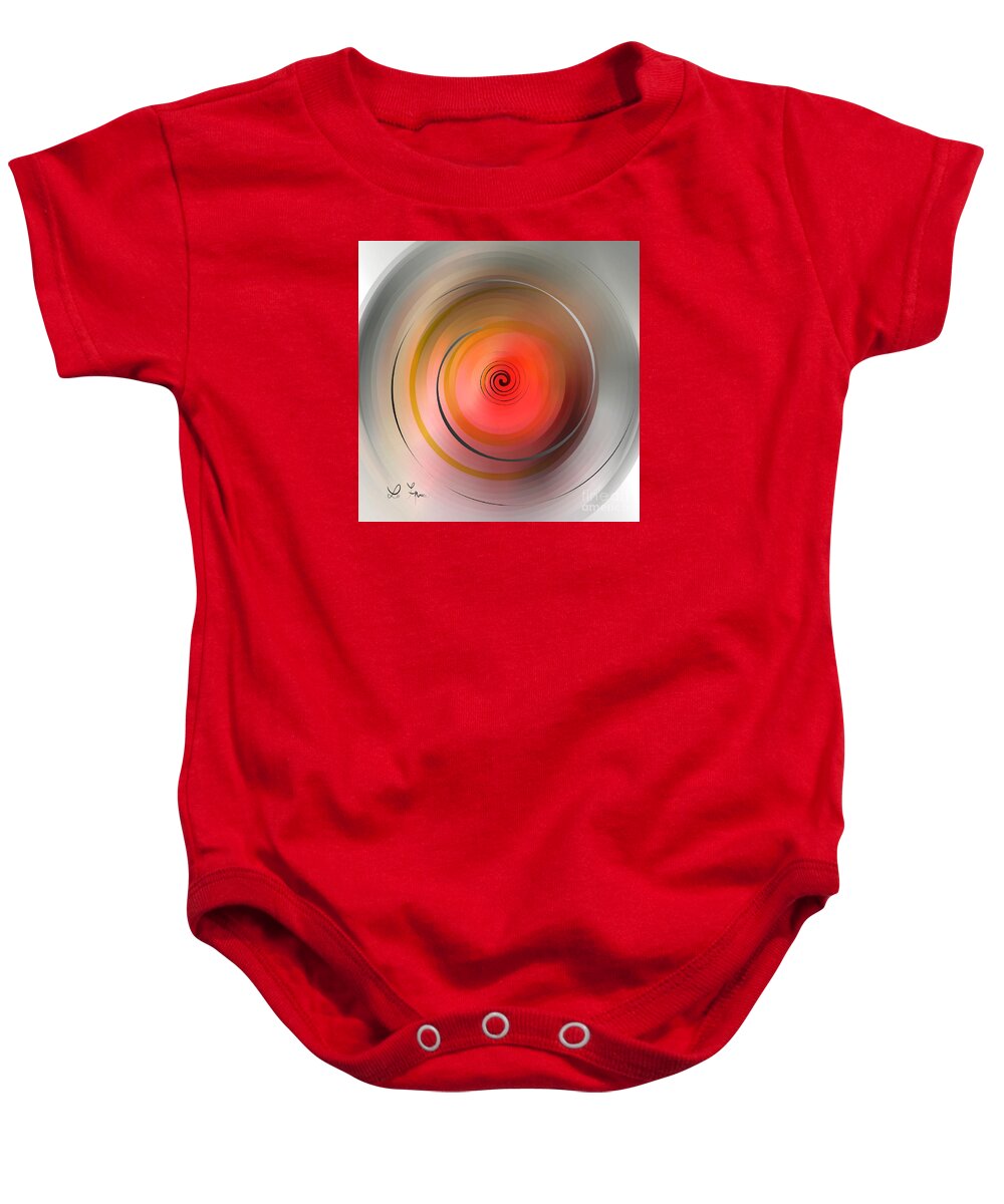 High Speed Baby Onesie featuring the digital art High Speed Rotation by Leo Symon