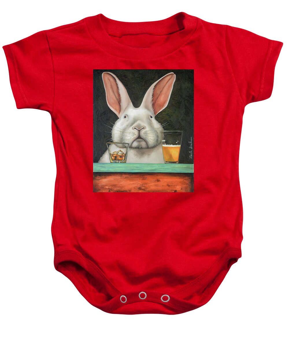Beer Baby Onesie featuring the painting Hop Scotch by Leah Saulnier The Painting Maniac