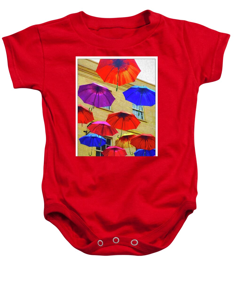 Bath Baby Onesie featuring the photograph In Flight by Peggy Dietz