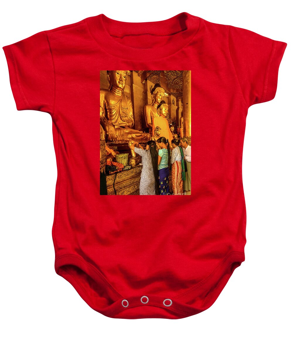 Pagoda Baby Onesie featuring the photograph In the Pagoda 1 by Werner Padarin
