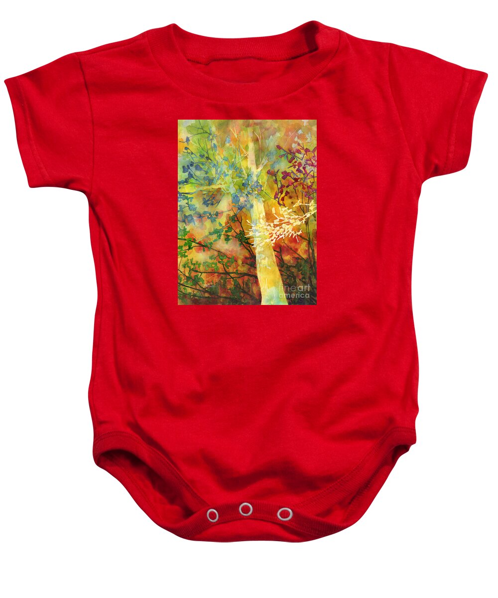 Wood Baby Onesie featuring the painting In the Woods by Hailey E Herrera