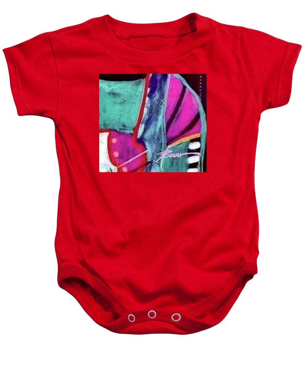 Color Baby Onesie featuring the painting Intuition by Adele Bower