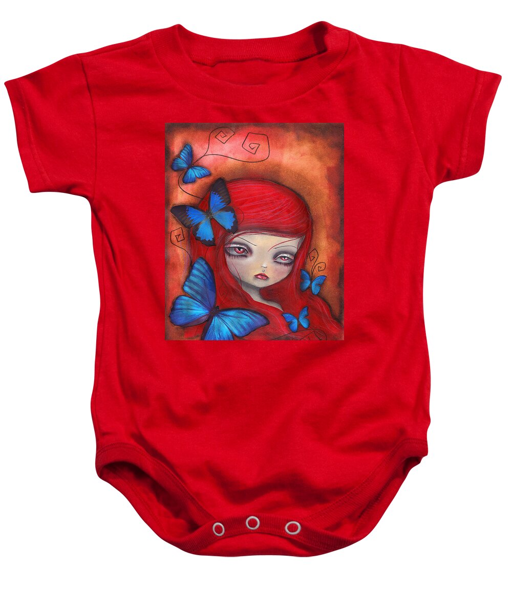 Gothic Baby Onesie featuring the painting Jarumy by Abril Andrade