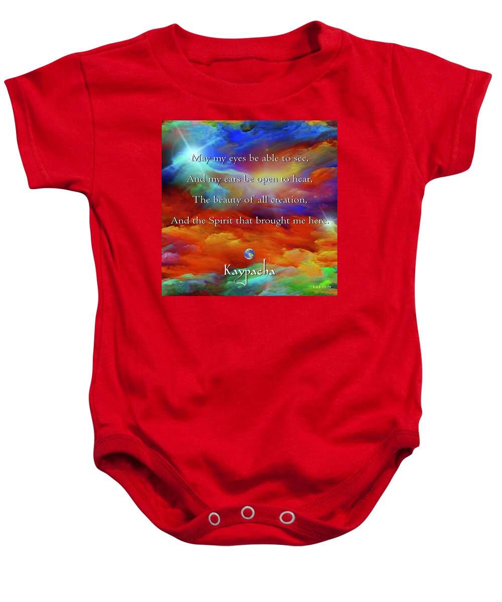 New Age Baby Onesie featuring the digital art Kaypacha August 17,2016 by Richard Laeton