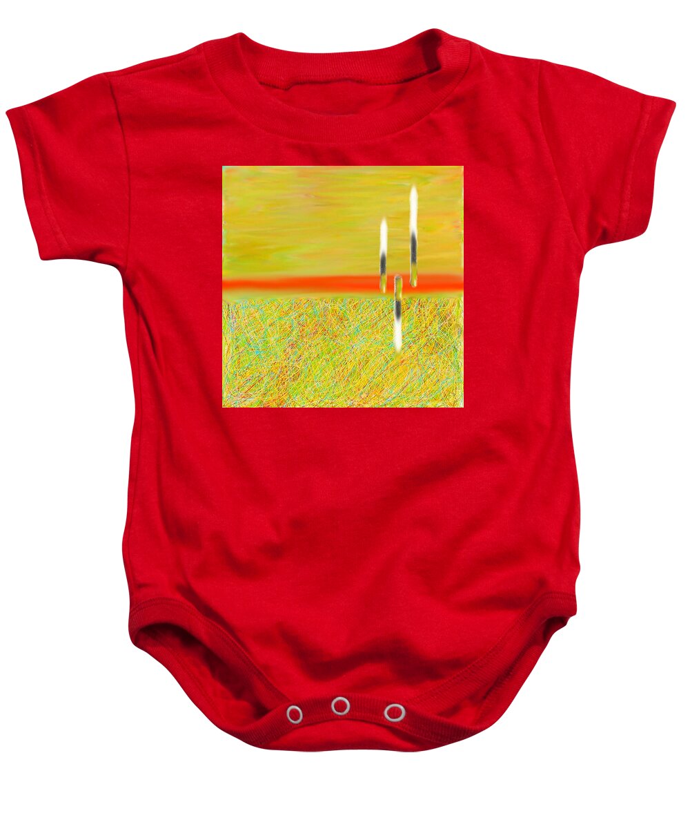 Abstract Baby Onesie featuring the photograph Land Somewhere by Charles Brown