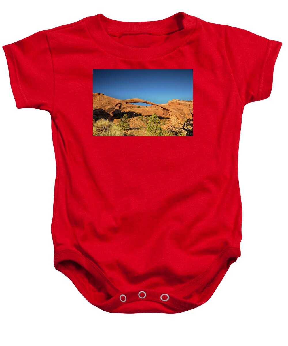 Arches National Park Baby Onesie featuring the photograph Landscape arch sunrise by Kunal Mehra