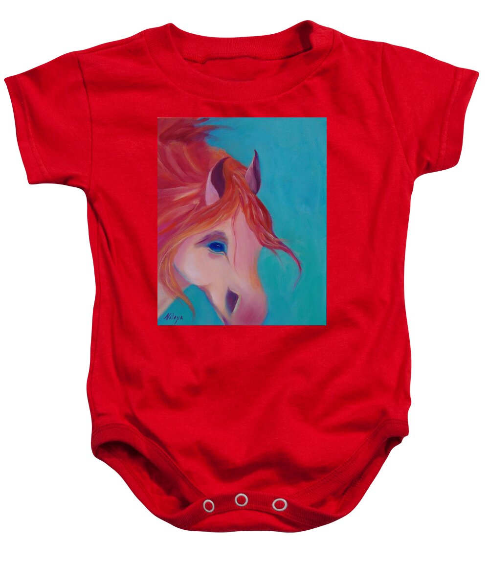 Fantasy Baby Onesie featuring the painting Libre by Nataya Crow