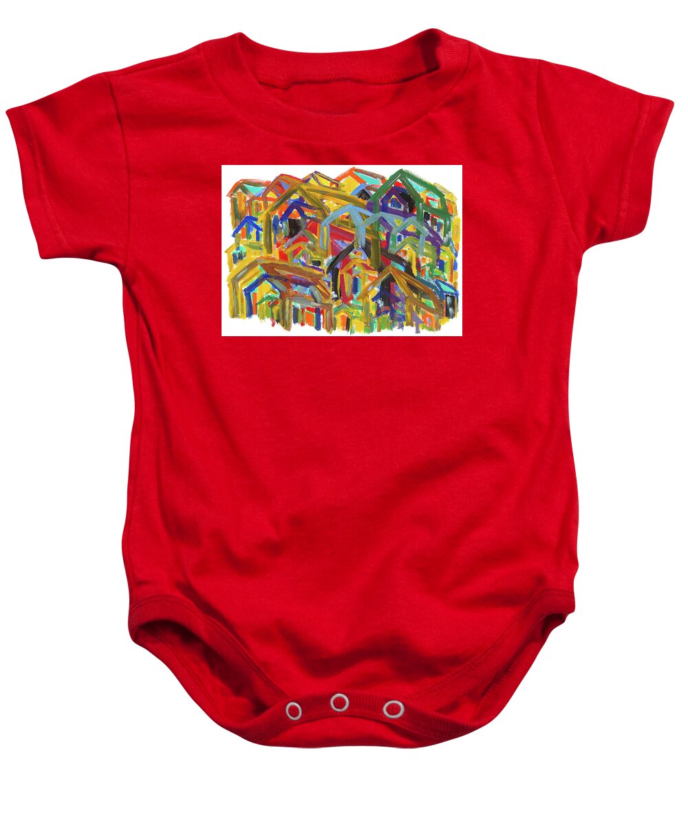 Painting Baby Onesie featuring the painting Living Together by Bjorn Sjogren