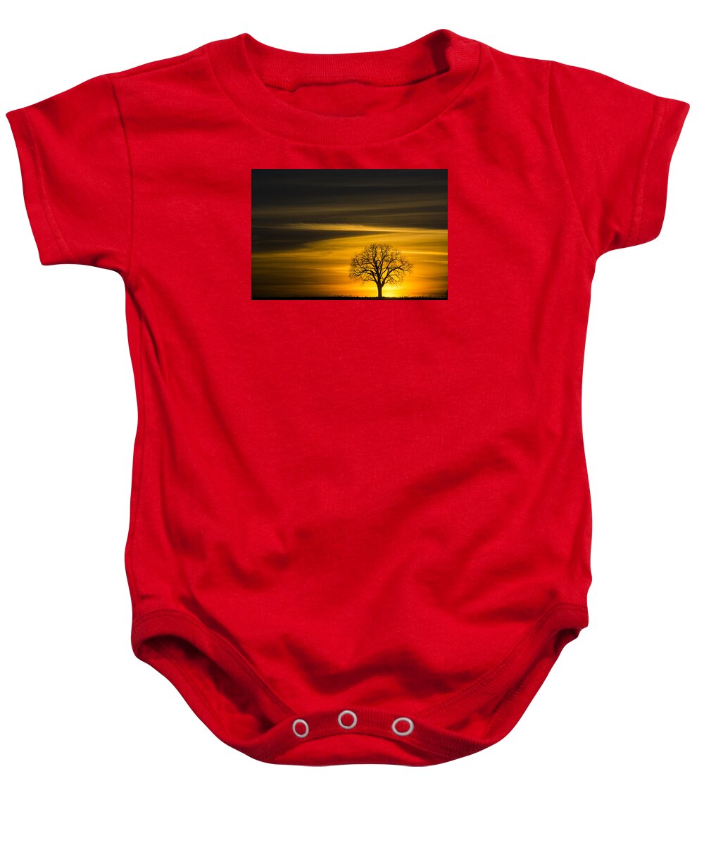 Lone Tree Baby Onesie featuring the photograph Lone Tree - 7061 by Steve Somerville