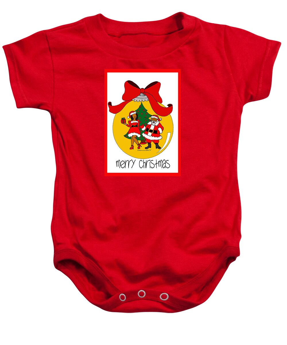 Christmas Baby Onesie featuring the photograph Merry Christmas by Diamin Nicole