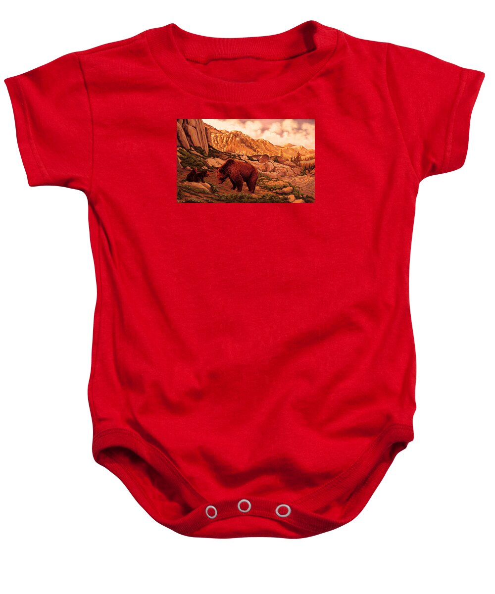 Nature Baby Onesie featuring the painting Morning Breakfast by Hans Neuhart