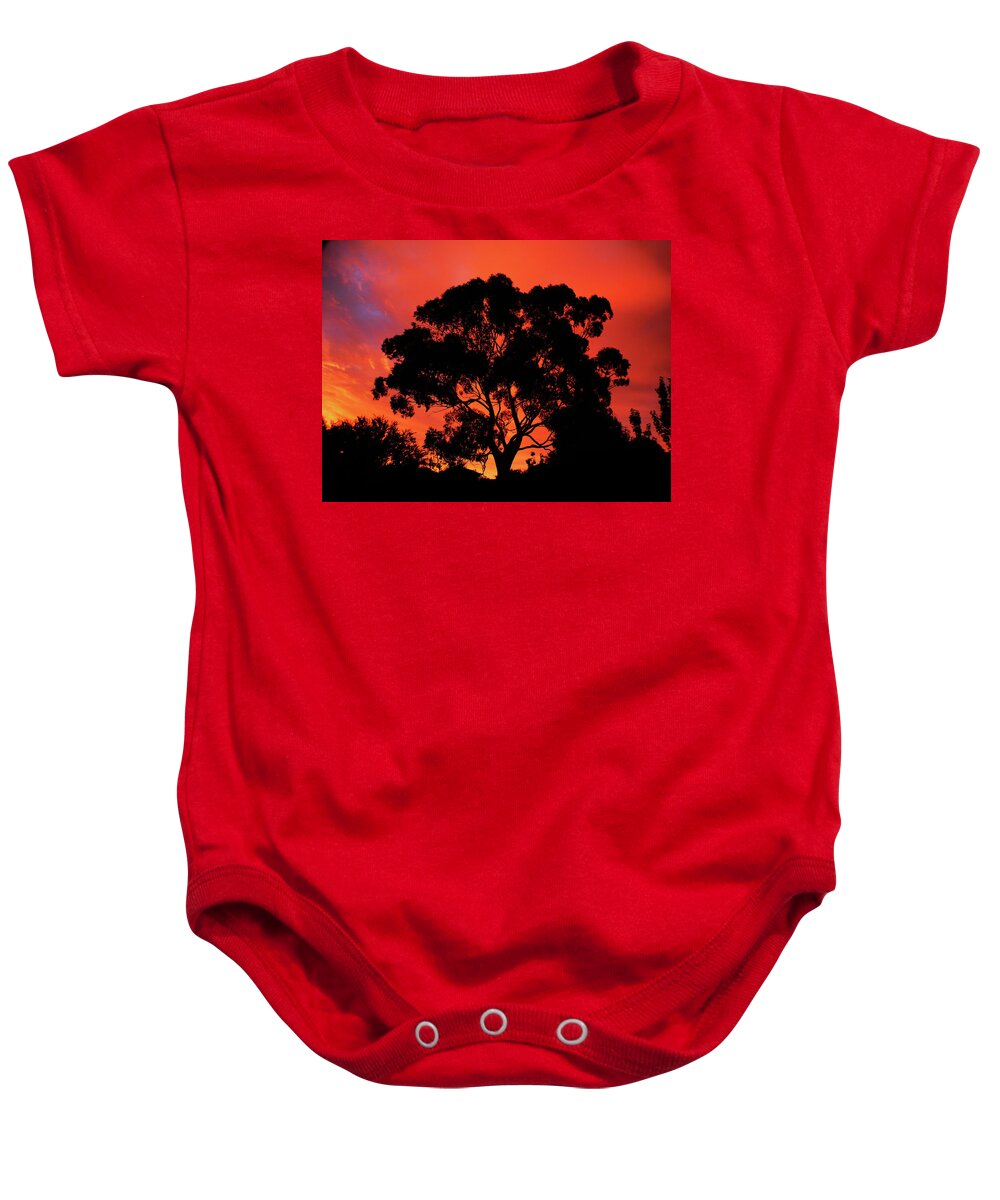 Sunrise Baby Onesie featuring the photograph Morning Heat by Mark Blauhoefer