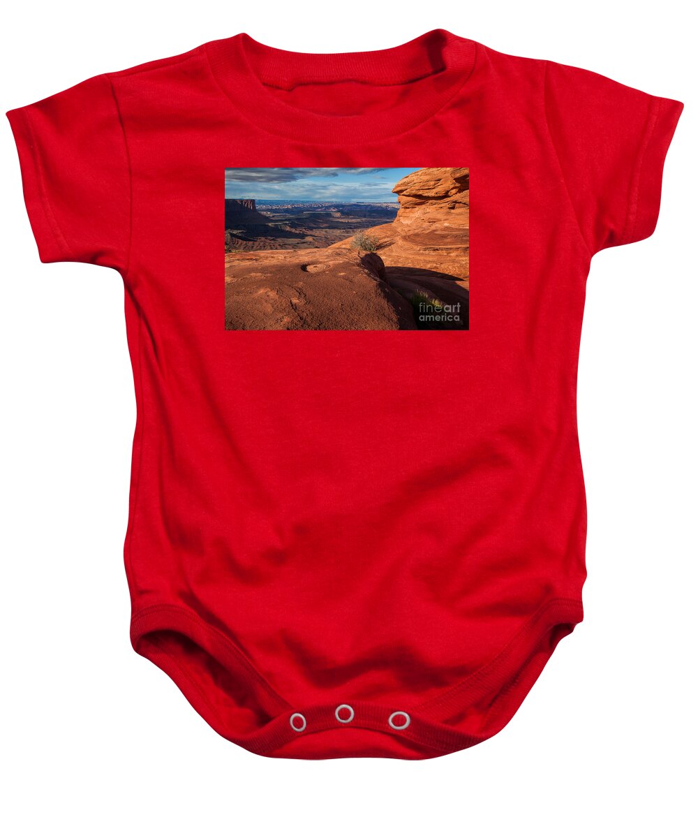 Utah Baby Onesie featuring the photograph Morning Shadows by Jim Garrison