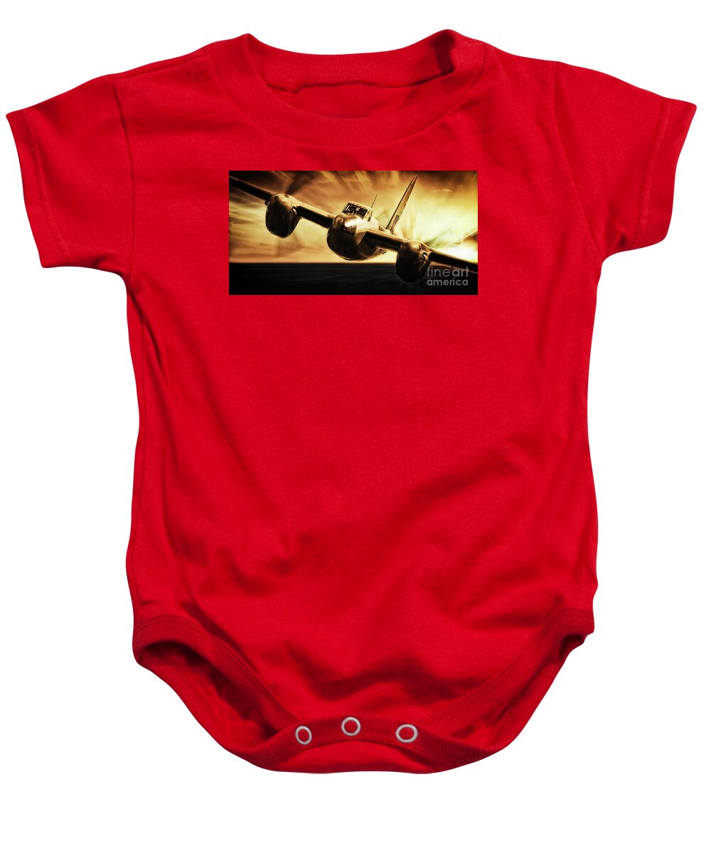 Mosquito Baby Onesie featuring the digital art Mosquito by Airpower Art