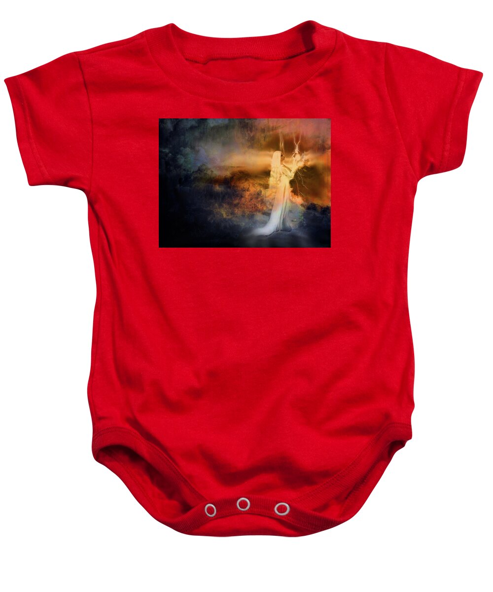 Mother Of Dragons Baby Onesie featuring the digital art Mother of Dragons by Lilia D