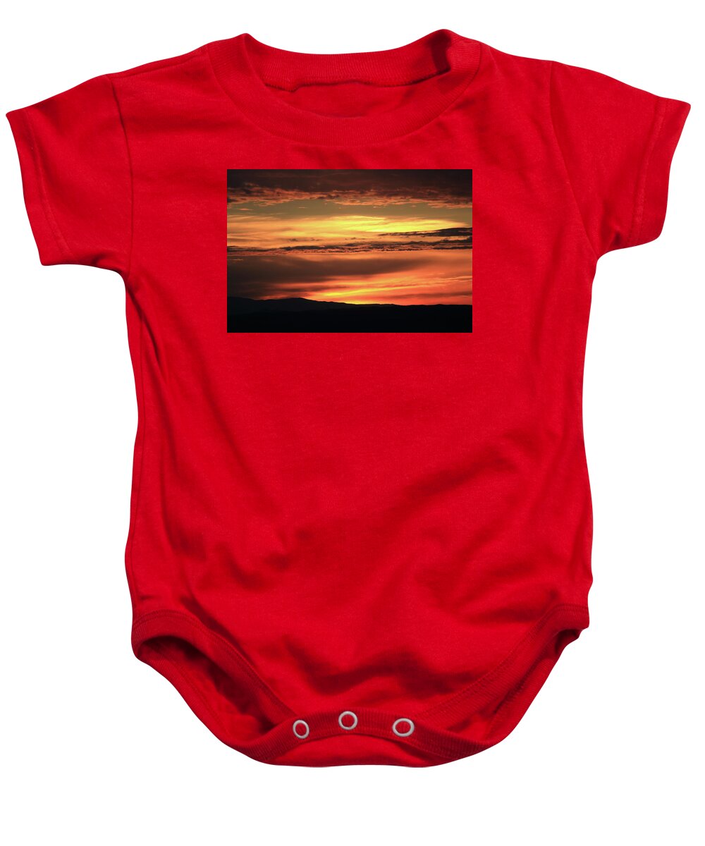 Sunrise Baby Onesie featuring the photograph New Mexico Sunrise by David Diaz