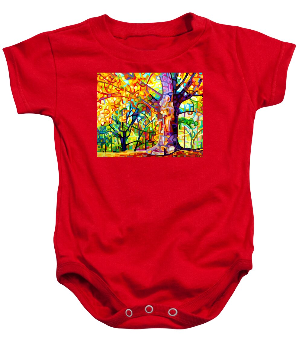 Fine Art Baby Onesie featuring the painting One Fine Day by Mandy Budan