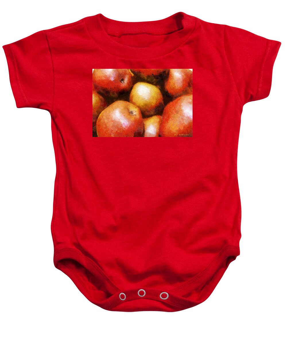 Fruit Baby Onesie featuring the painting Pears d'Anjou by RC DeWinter