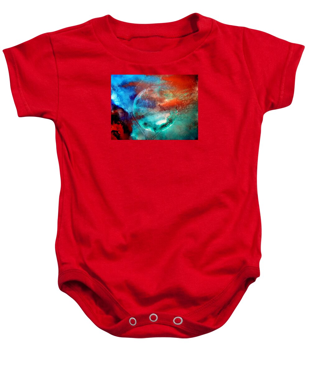 Color Baby Onesie featuring the photograph Planet in galaxy andromeda by Sumit Mehndiratta