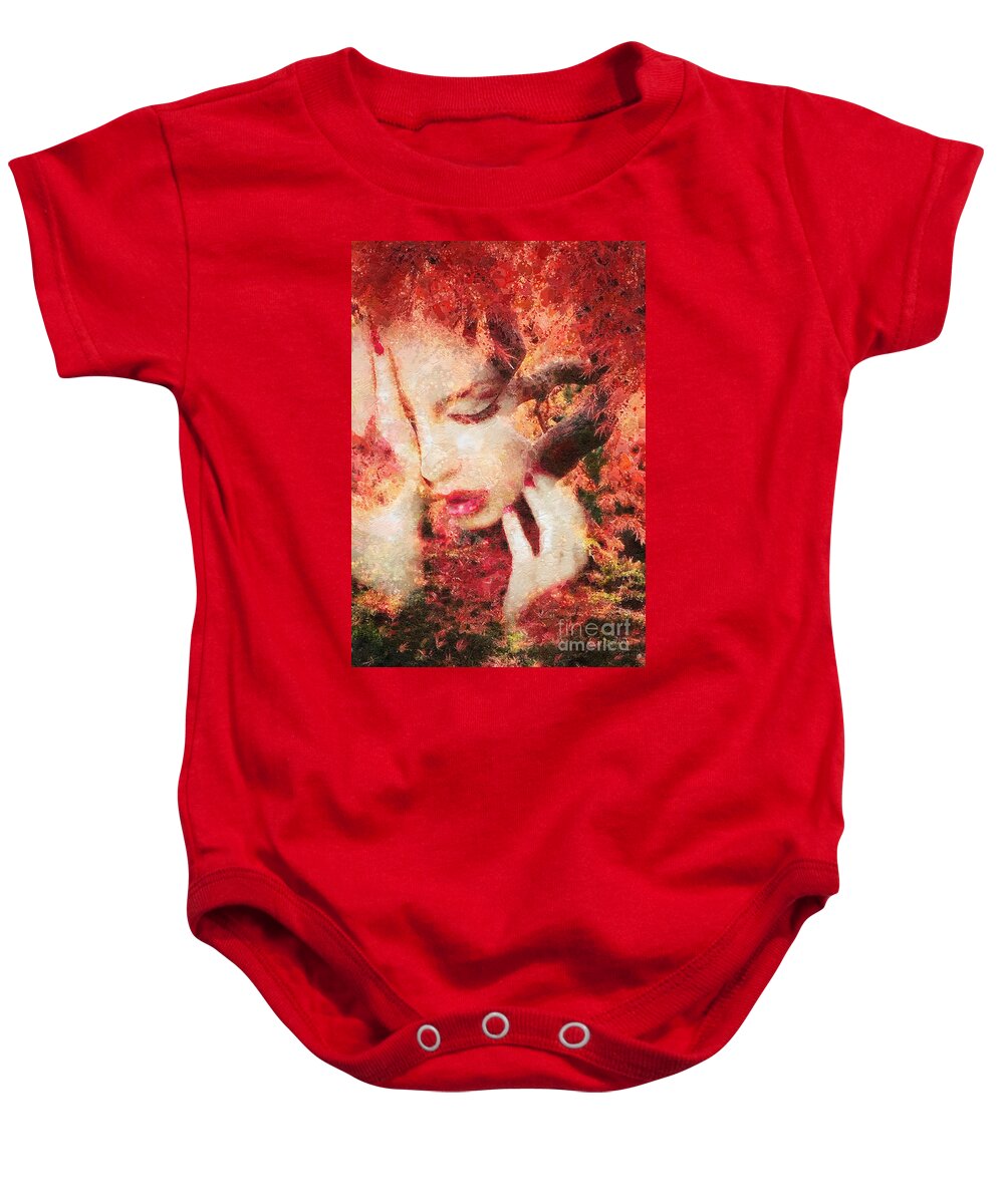 Redemption Baby Onesie featuring the painting Redemption by Mo T