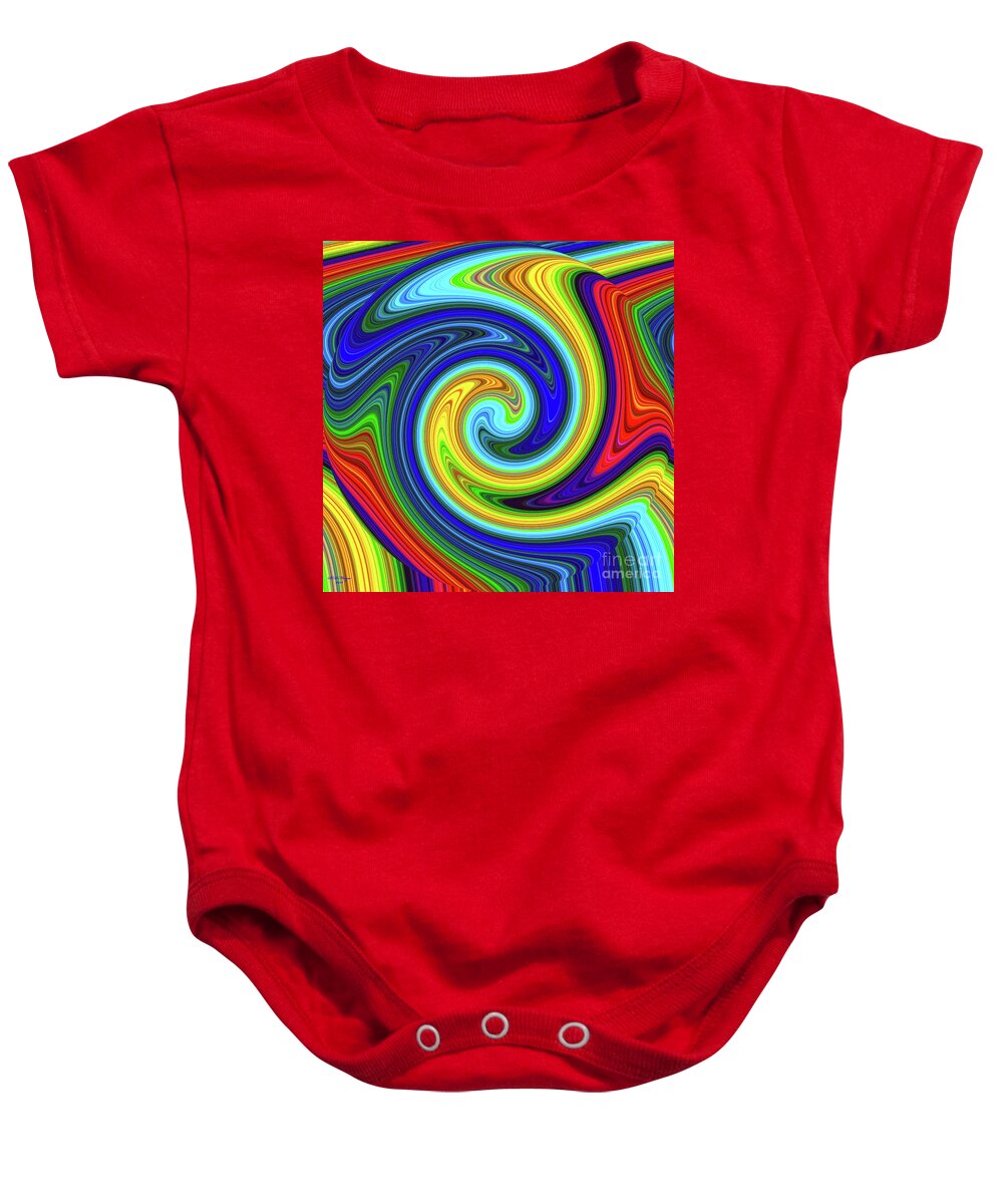 Art Baby Onesie featuring the digital art Sea of Colors by DB Hayes