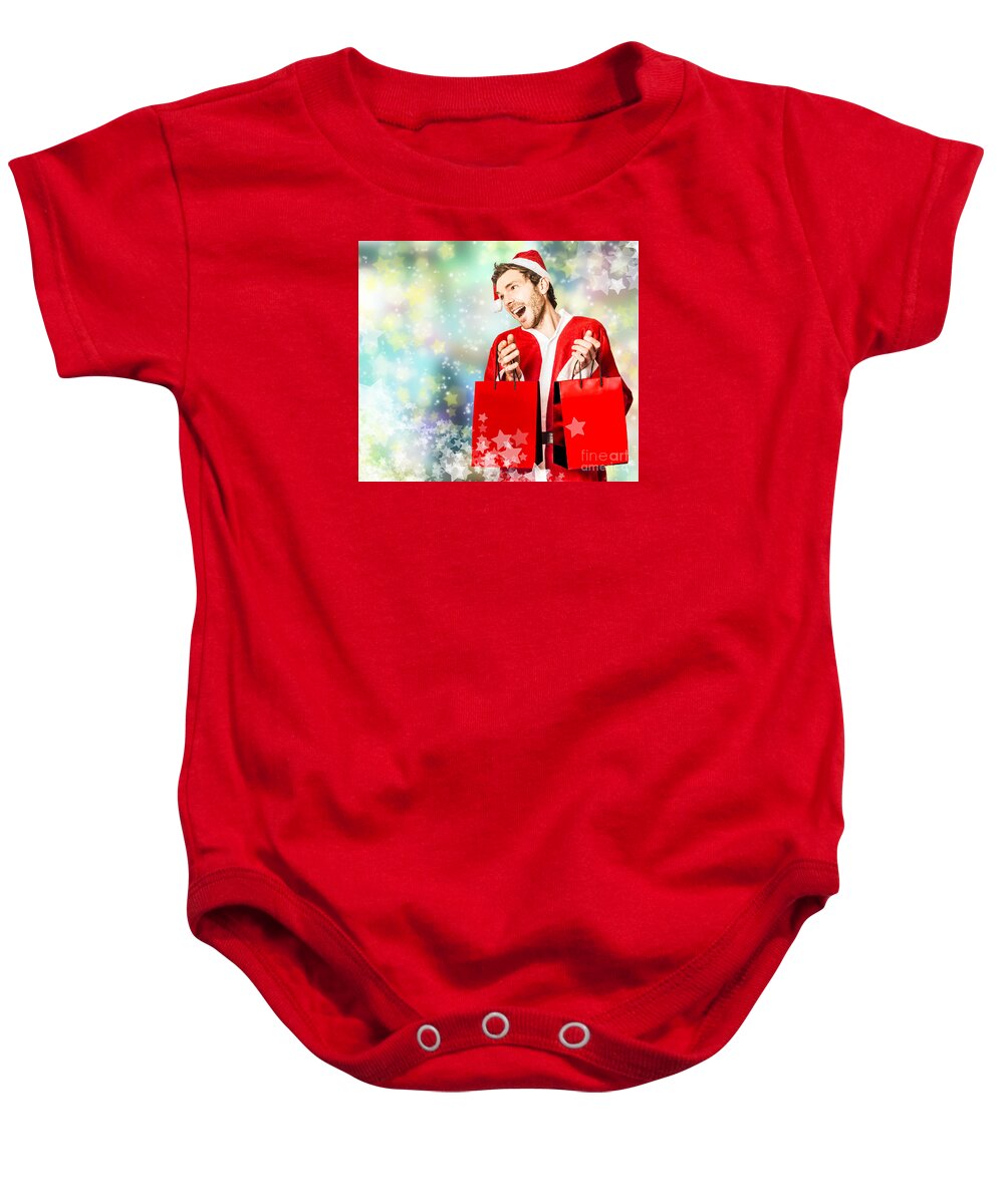 Shopping Baby Onesie featuring the photograph Shopping for christmas presents at store sales by Jorgo Photography
